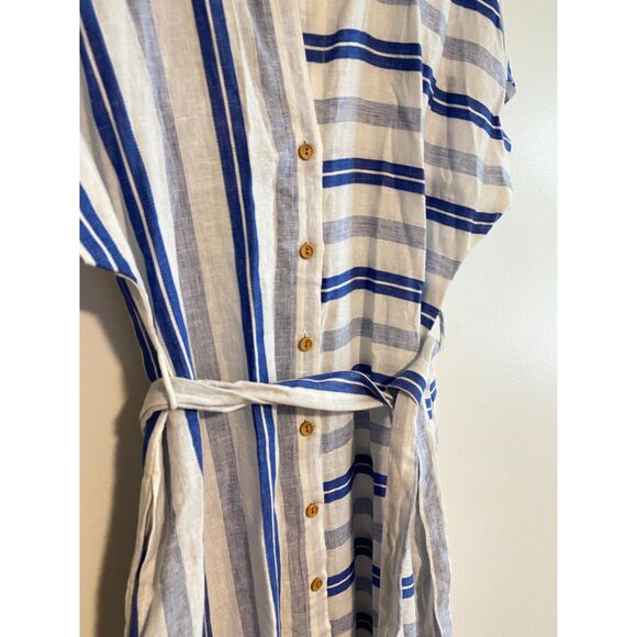 NWOT Red Carter Linen Belted Waist Maxi Dress with POCKETS - Picture 2 of 7